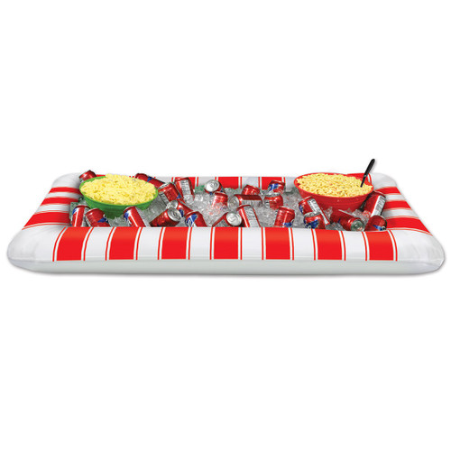 Striped Inflatable Buffet Coolers - 53.75" - Pack of 6 - IMAGE 1