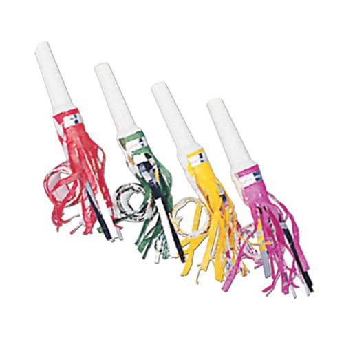 Club Pack of 192 Vibrantly Colored Fringed Party Blowouts 16" - IMAGE 1