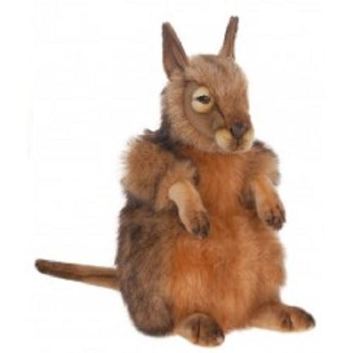 Set of 2 Life-Like Handcrafted Extra Soft Plush Kangaroo Hare Wallaby Stuffed Animals 15.5" - IMAGE 1