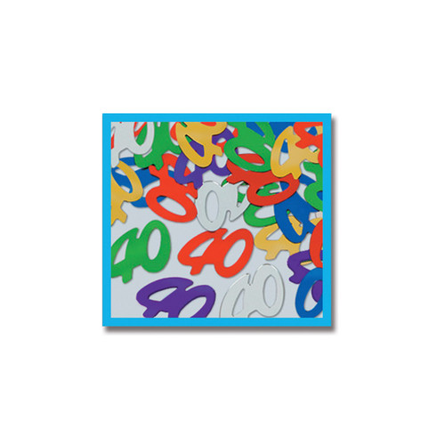 Fanci-Fetti "40" Silhouettes Confetti Bags - 0.5 oz. - Multi Color- Pack of 12 - IMAGE 1