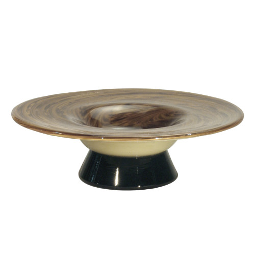 12" Metallic San Felipe Hand Blown Decorative Bowl - IMAGE 1