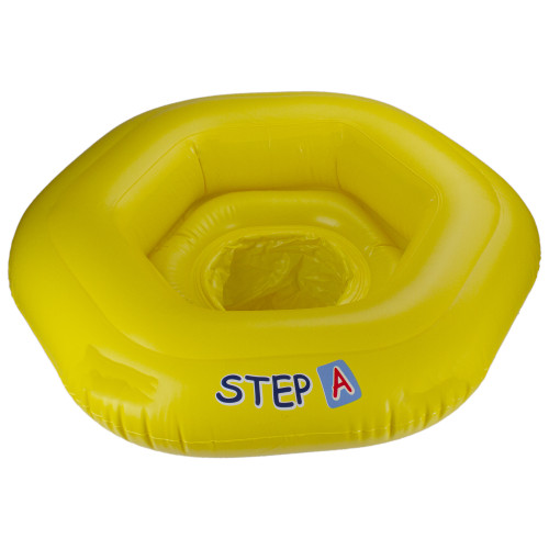 26" Inflatable Yellow STEP A Swimming Pool Baby Seat Float - IMAGE 1