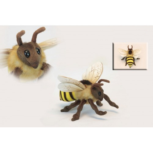 Handcrafted Honey Bee Plush Animal - 8.5" - Brown and Yellow - Set of 4 - IMAGE 1