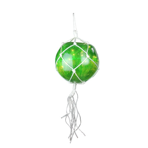 35-Count Green Roped Mini Ball Outdoor Christmas Decor - White Wire - IMAGE 1