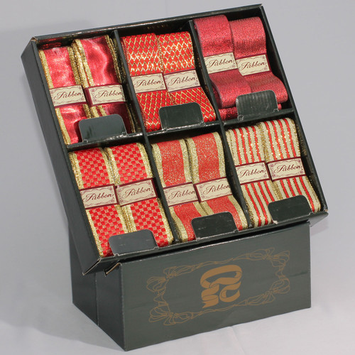 36pc Red and Gold Contemporary Craft Ribbon 1.5" x 108 Yards - IMAGE 1