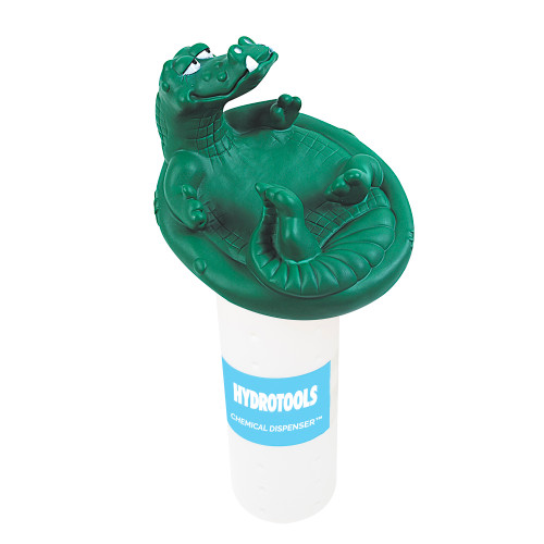 17-Inch Green Alligator Floating Pool Chlorine Dispenser - IMAGE 1