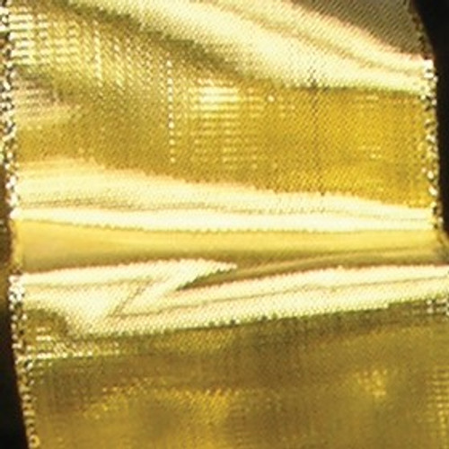 Shimmering Gold Woven Wired Craft Ribbon 2.5" x 27 Yards - IMAGE 1