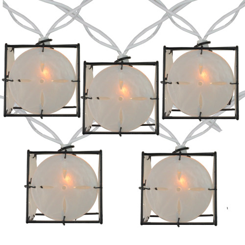 Pearlized Lantern Christmas Lights - 7.5' White Wire - Clear Lights - 10ct - IMAGE 1