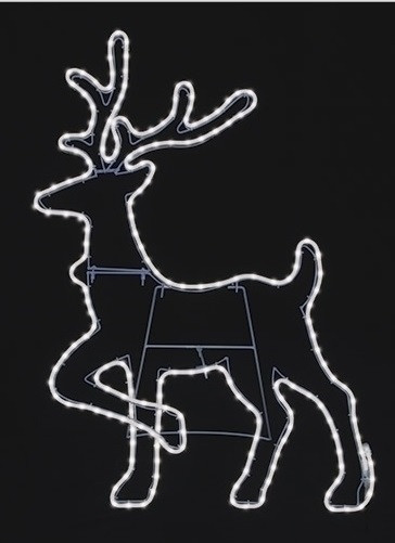37 75 Pure White Led Neon Flex Rope Light Reindeer Silhouette Christmas Outdoor Decoration Christmas Central