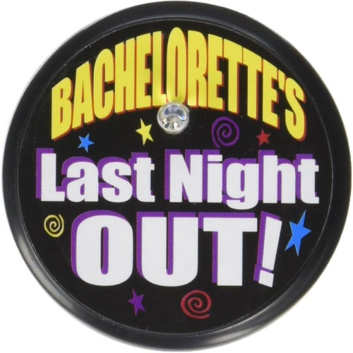 Bachelorette's Last Night Out Button Blinking Party Favors - 2"- Black - Set of 6 - IMAGE 1