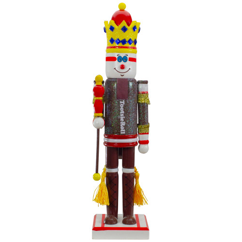 14" Tootsie Roll Wooden Christmas Nutcracker Figure with Scepter - IMAGE 1