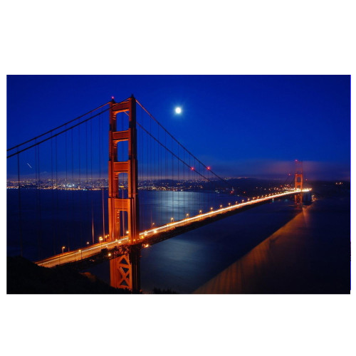 LED Lighted San Francisco Golden Gate Bridge Canvas Wall Art 15.75" x 23.5" - IMAGE 1