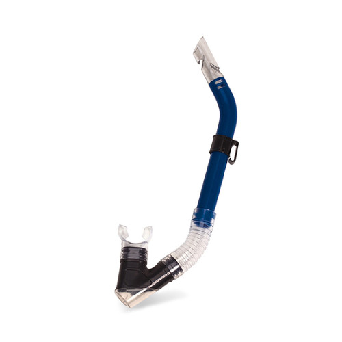 16.5" Blue and Black Semi-Dry Top Pro Swim Snorkel - IMAGE 1