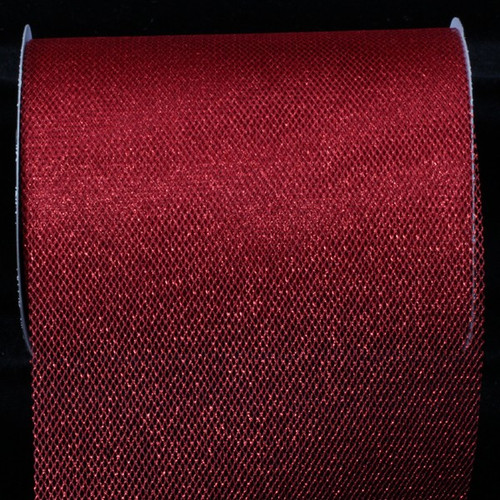 Red Imperial Tulle Craft Ribbon 6" x 27 Yards - IMAGE 1