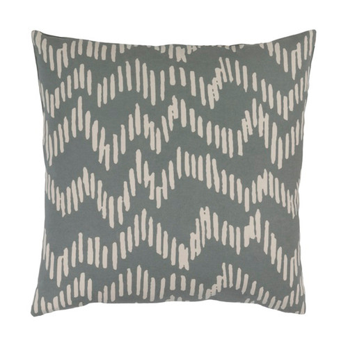 20" Broken Lines Rhinoceros Gray and Khaki Brown Decorative Throw Pillow - Polyester Filled - IMAGE 1