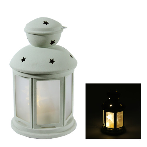 LED Lighted Invisilite Holographic Star Christmas Lantern - 8" - Warm White Lights - IMAGE 1