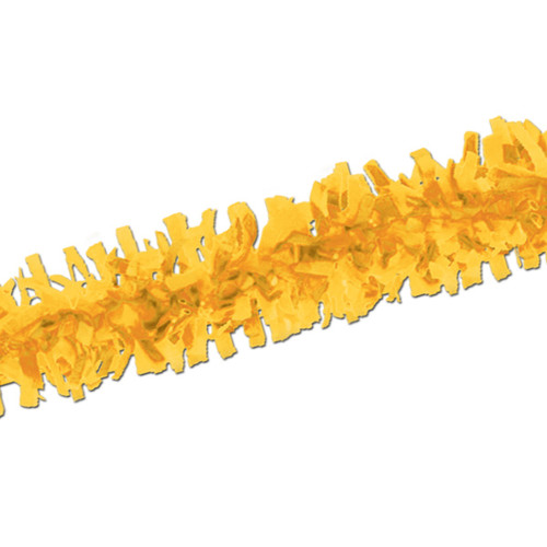 Tissue Paper Festooning Garland - 25' - Golden Yellow - Pack of 24 - IMAGE 1