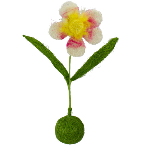 Spring Artificial Flower Decoration - 19" - Yellow and Pink - IMAGE 1