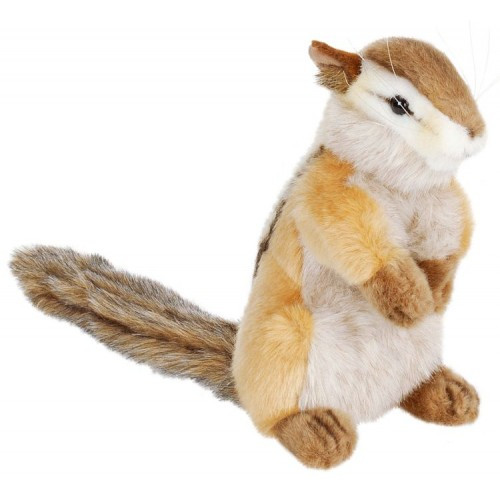 Set of 4 Brown and Ivory Handcrafted Chipmunk Stuffed Animals 7" - IMAGE 1
