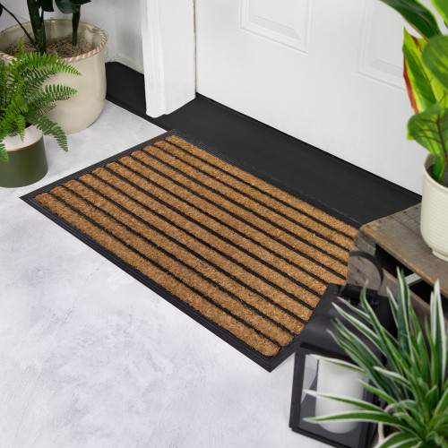 Striped Non-Skid Outdoor Rectangular Doormat 17.75" x 29.5" - IMAGE 1
