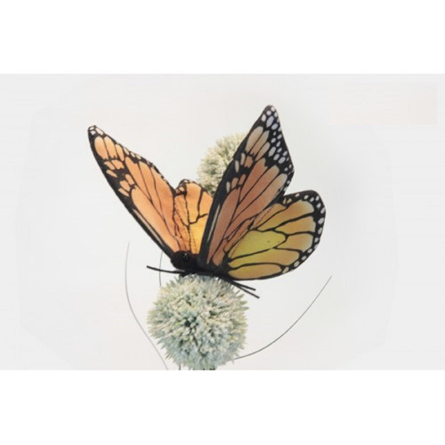 Handcrafted Monarch Butterfly Plush Animal - 5.5" - Orange and Black - Set of 6 - IMAGE 1