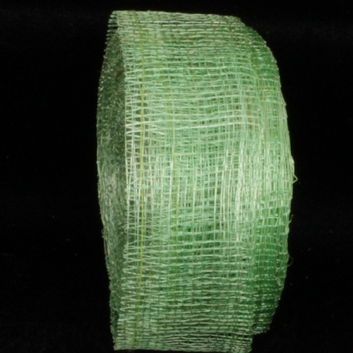 Lime Green Fiber Wired Craft Ribbon 1.5" x 96 Yards - IMAGE 1