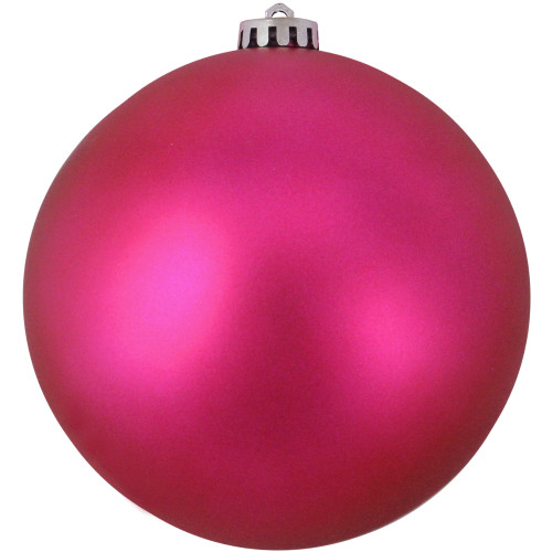 Matte Magenta Pink Shatterproof Commercial Christmas Ball Ornament 6" (150mm) - IMAGE 1