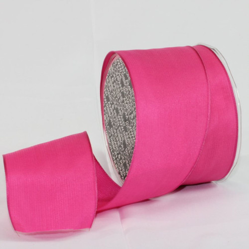 Fuchsia Pink Solid Wired Craft Ribbon 2.5" x 27 Yards - IMAGE 1