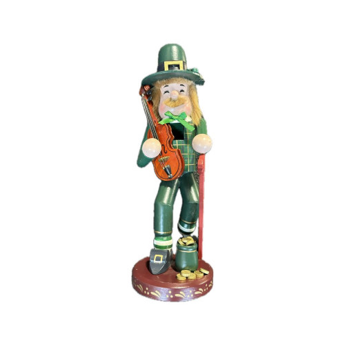 11" St. Patrick's Irish Leprechaun Christmas Nutcracker - IMAGE 1