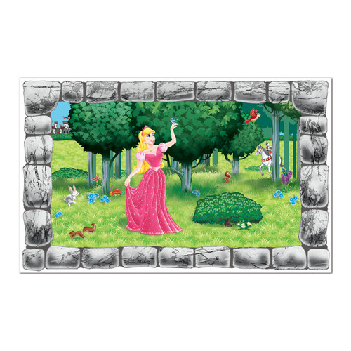 Pack of 6 Pink Princess and Friendly Forest Animals Party Wall Decors 62" - IMAGE 1