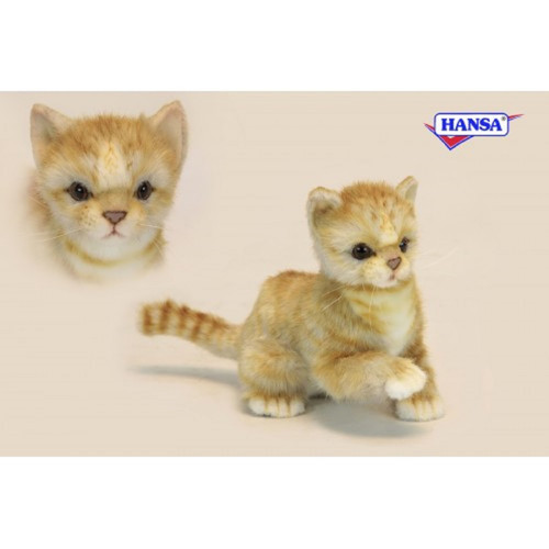 Pack of 4 Life-like Handcrafted Extra Soft Plush Ginger Kitten Stuffed Animals 7.75" - IMAGE 1