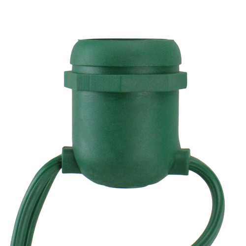 Commercial E26 Wire Socket Set - 24" Spacing - 48' Green Wire - IMAGE 1