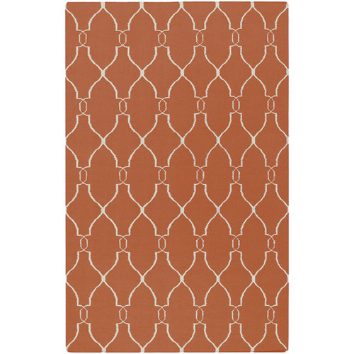 2' x 3' Burning Phoenix Pink and Gray Hand Woven Rectangular Wool Area Throw Rug - IMAGE 1