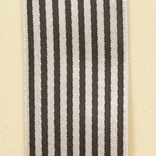 Black and White Stripe Craft Ribbon 0.5" x 162 Yards - IMAGE 1