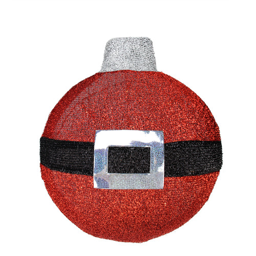 Lighted Santa's Belt Ball Ornament Christmas Decoration - 17.25" - IMAGE 1