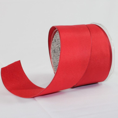 Scarlet Red Solid Wired Craft Ribbon 2.5" x 27 Yards - IMAGE 1