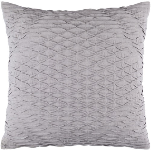 20" Slate Gray Contemporary Diamond Pleated Square Throw Pillow - IMAGE 1