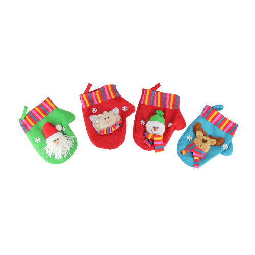10-Piece Winter Wonderland Christmas Stocking and Novelty Gift Bag Set 14" - IMAGE 1