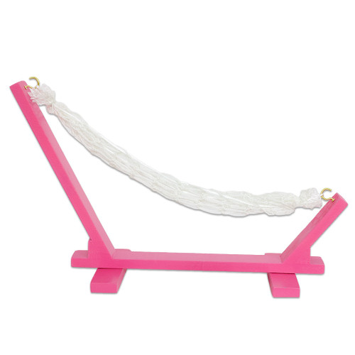 10" Tropical Fantasy Bright Pink Mini Hammock Wine Bottle Holder - IMAGE 1