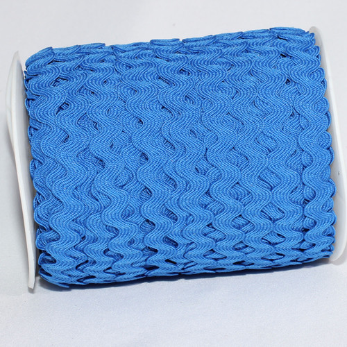 Royal Blue Woven Edge Ric Rac Craft Ribbon 0.25" x 55 Yards - IMAGE 1