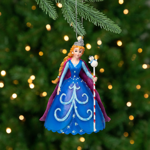 Pretty as a Princess Glittered Snow Princess Christmas Ornament - 4.25" - Blue - IMAGE 1