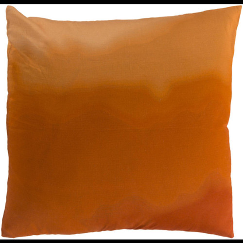 22" Tangerine Orange Solid Square Throw Pillow - IMAGE 1