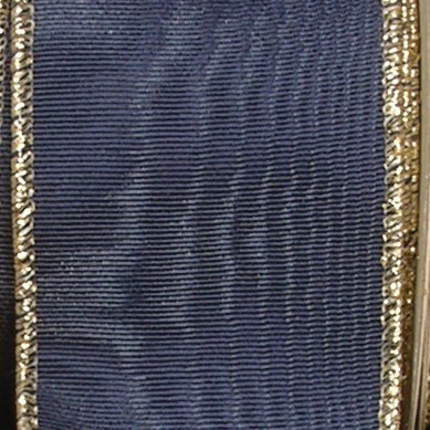 Navy Blue Symphony Moire Edge Wired Craft Ribbon 2" x 44 Yards - IMAGE 1