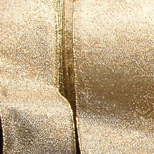 Metallic Gold Stars Wired Craft Ribbon 6" x 20 Yards - IMAGE 1