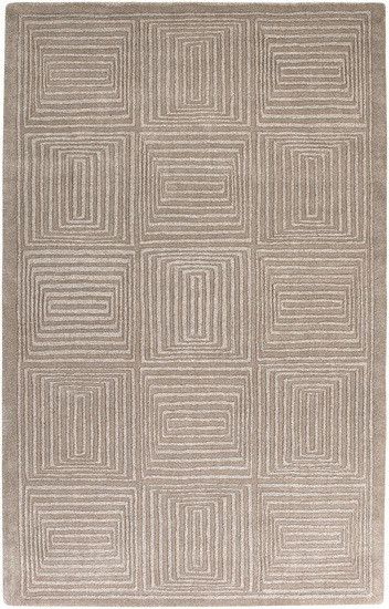 8' x 11' Beige Contemporary Pyramid Area Throw Rug - IMAGE 1
