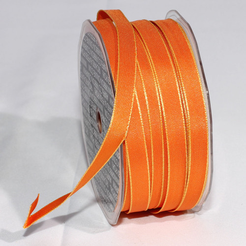 Sunset Orange and Sunny Yellow Narrow Edge Wired Craft Ribbon 0.37" x 55 Yards - IMAGE 1