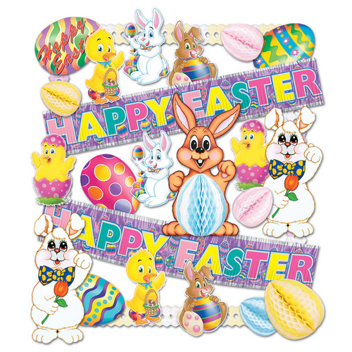 Easter Decorating Kit with Cutouts, Tissue and Banners 26 Count - IMAGE 1