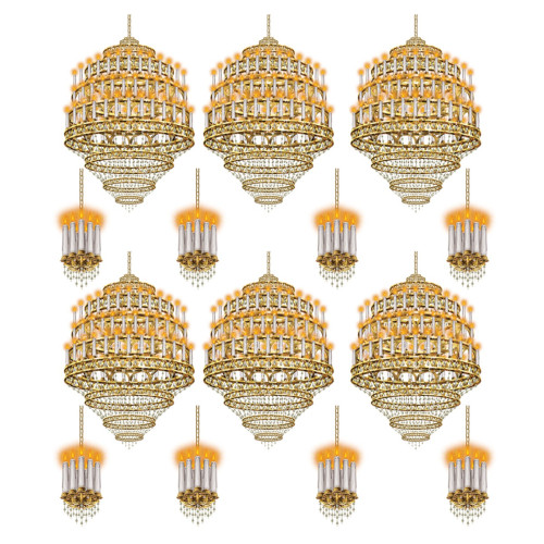 Black Tie Lighting Chandelier Wall Decoration Props - 27.5" -Pack of 168 - IMAGE 1