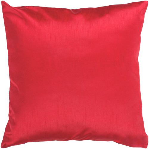 22" Venetian Red Solid Square Contemporary Throw Pillow - IMAGE 1