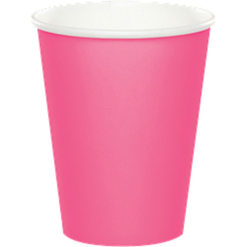 Disposable Paper Drinking Party Tumbler Cups - 9oz. - Cotton Candy Pink - Club Pack of 240 - IMAGE 1